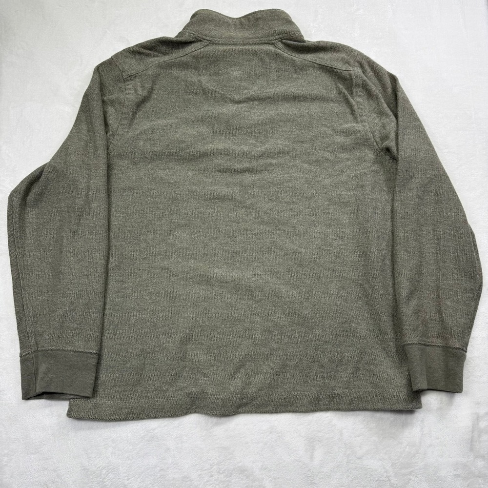Eddie Bauer Mens XL Olive Green Henley Pullover Long Sleeve Pocket Sweater - Picture 3 of 14